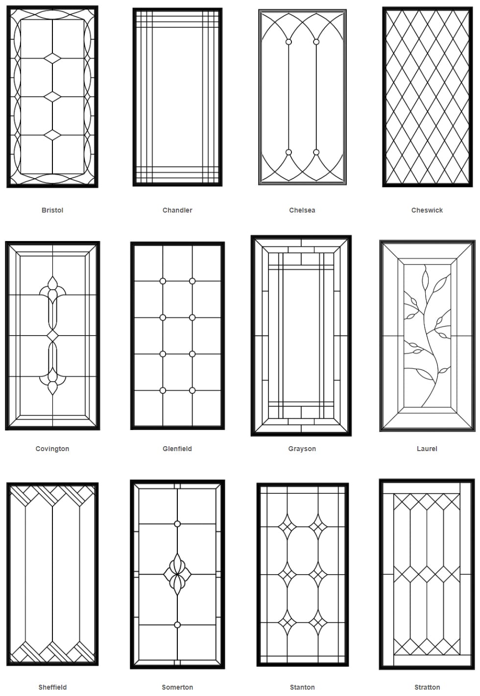 glass designs for entry doors
